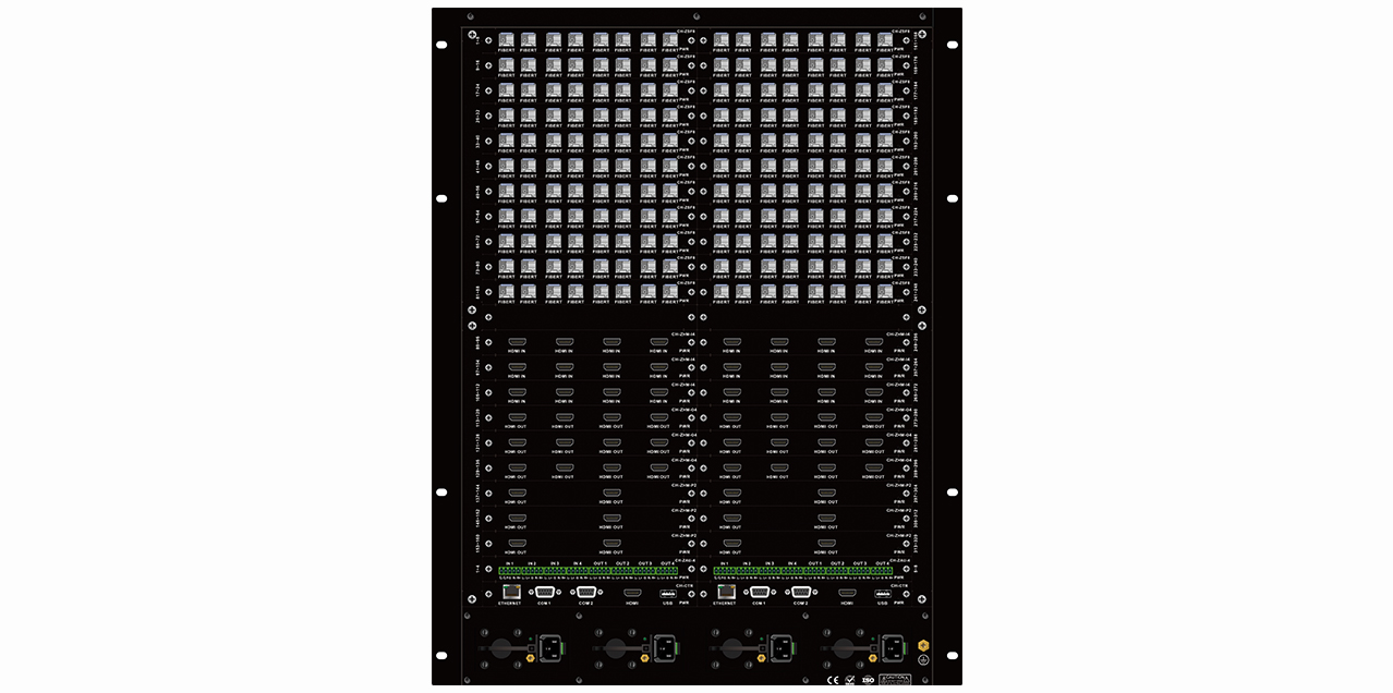 Fiber optic KVM seat host (320 channels)