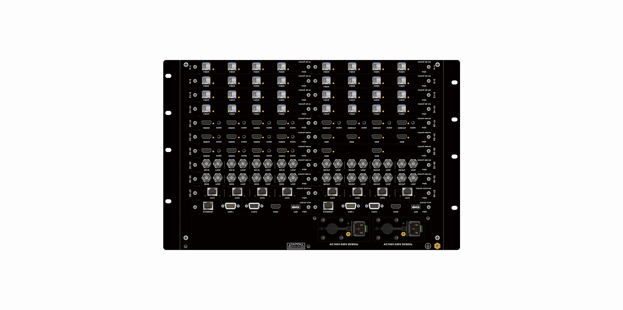 80-slot card processor chassis