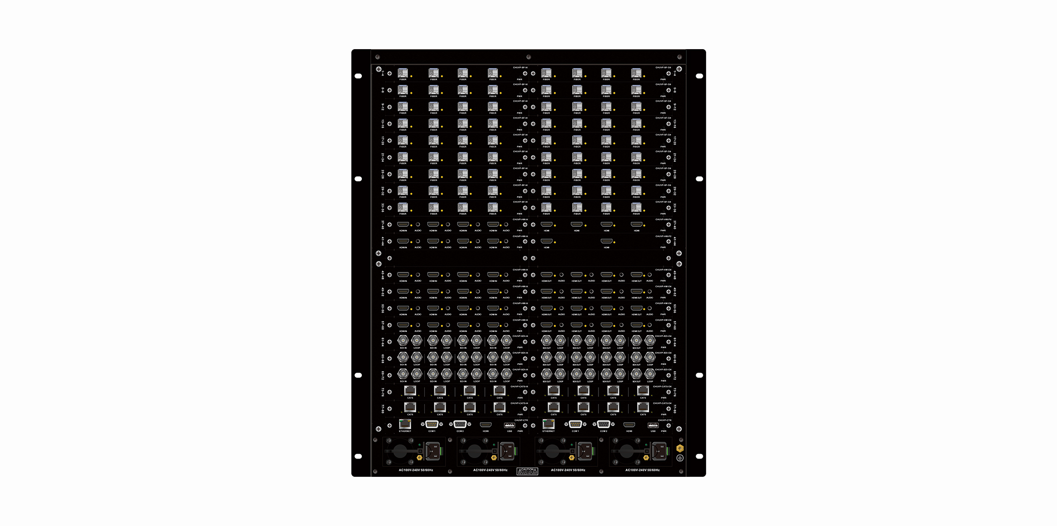 160-slot card processor chassis