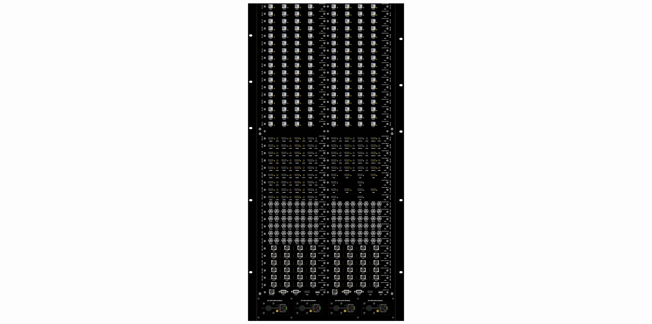 320-slot card processor chassis